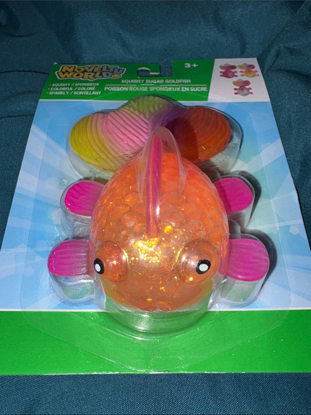 Novelty World - Orange & Pink Squishy Sugar Goldfish Toy